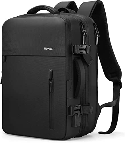 HOMIEE Handgepäck Reiserucksack, Supergroß Laptop Rucksack 15.6 Zoll Erweiterbar Diebstahlsicher...