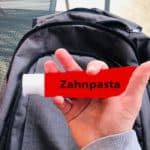 Zahnpasta im Handgepäck